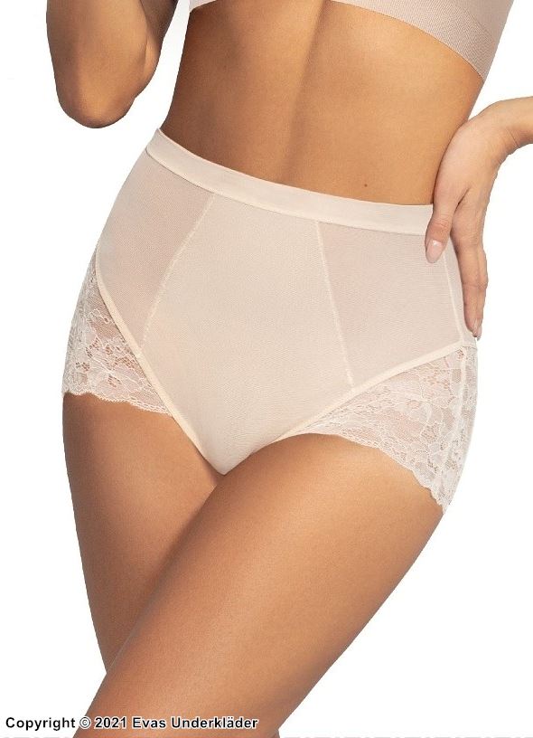 Shapewear Höschen, Spitzeneinlagen, Korrektur von Bauch, Blumen